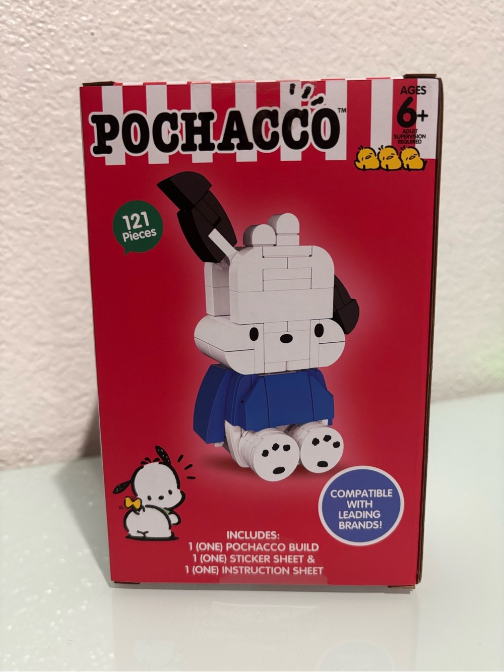 Pochacco Block Figure Building Set - Blue & White Sanrio New in Box - Picture 3 of 6